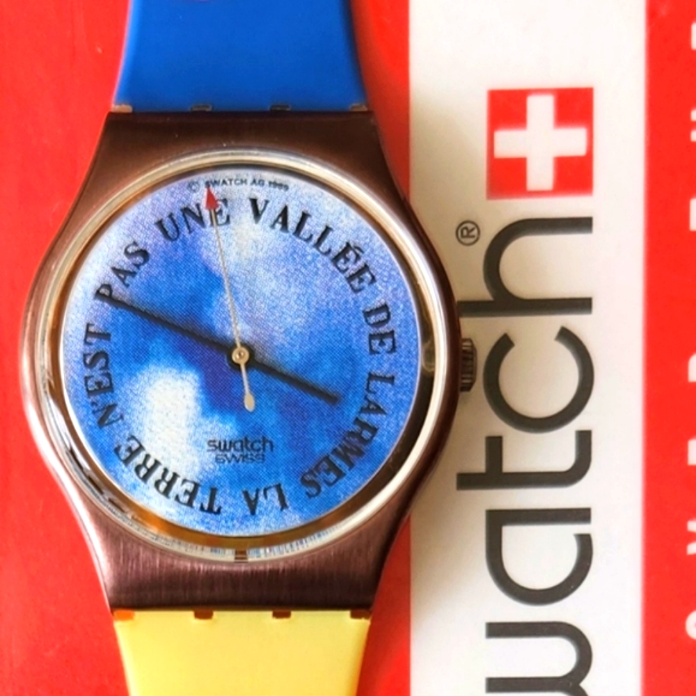 Swatch Watch CROQUE MONSIEUR GX112 1989 Standard Gents Designed By Salvador Dali